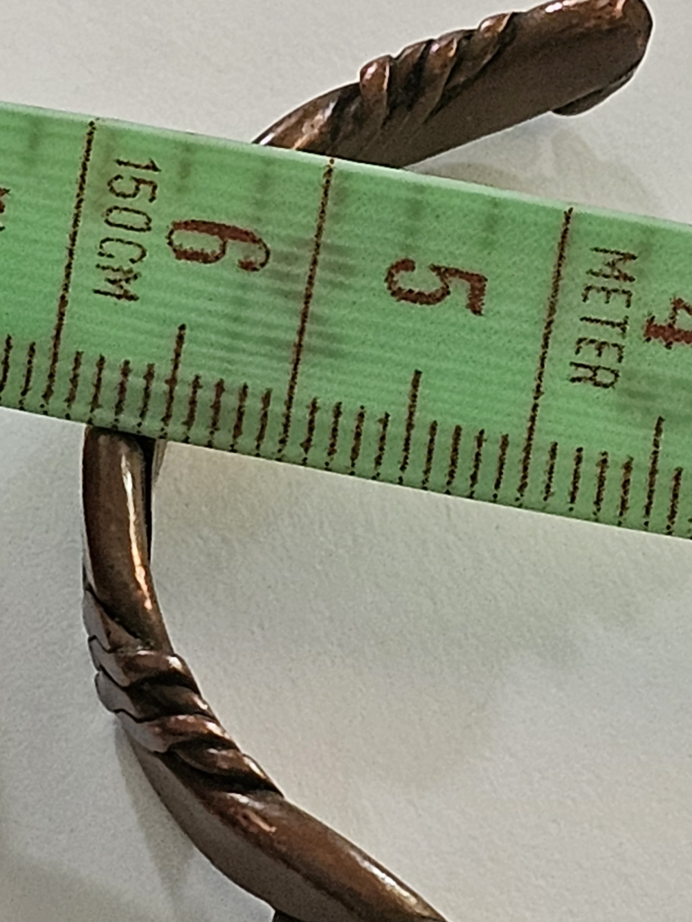 Twisted Rope Design Copper Cuff Bracelet - Picture 6 of 6